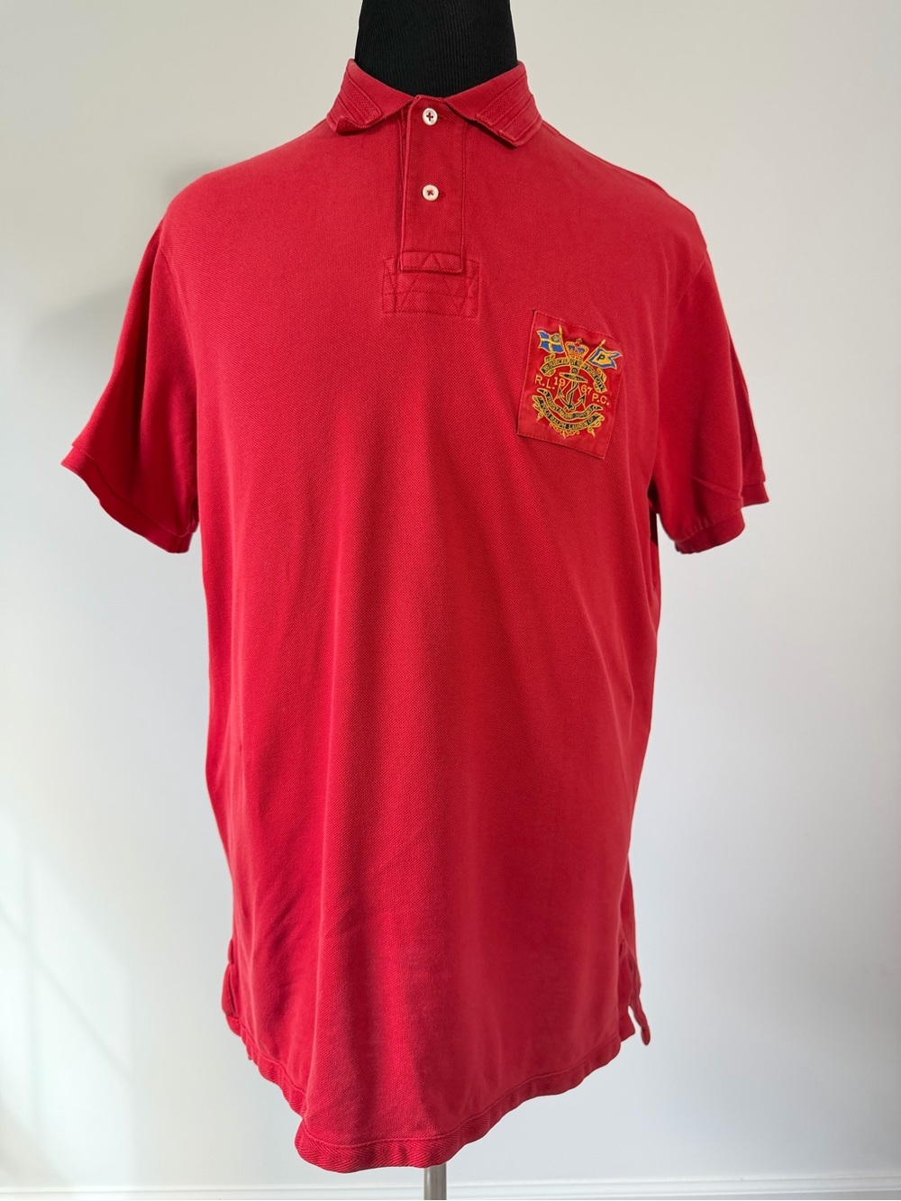 Polo Ralph Lauren Red 381 Bleecker St Marine Crest Polo Shirt Size XL